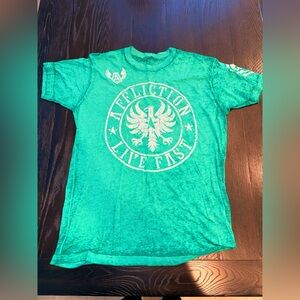 Affliction Teal Graphic Tee